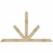 Ekena Millwork Saratoga Rough Sawn Timber Gable Bracket, Douglas Fir, 72"W x 42"H x 4"D x 4"F, 14/12 Pitch GBW072X42X0404SAR00RDF - alternate 1